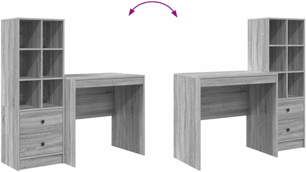 Stalas Pilkas Sonoma 125,5 x 50 x 127 cm 2 vnt.