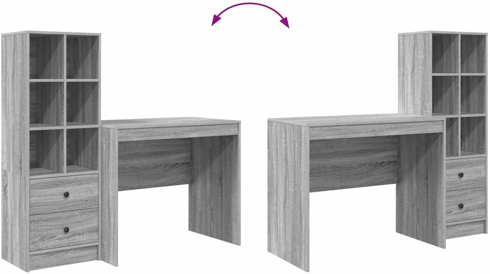 Stalas Pilkas Sonoma 135,5 x 50 x 127 cm 2 vnt.