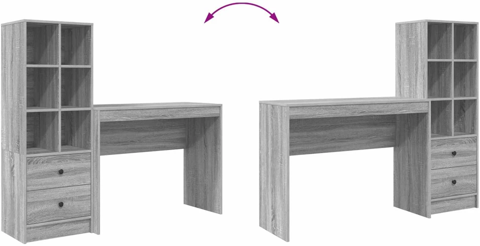 Stalas Pilkas Sonoma 145,5 x 40 x 127 cm 2 vnt.