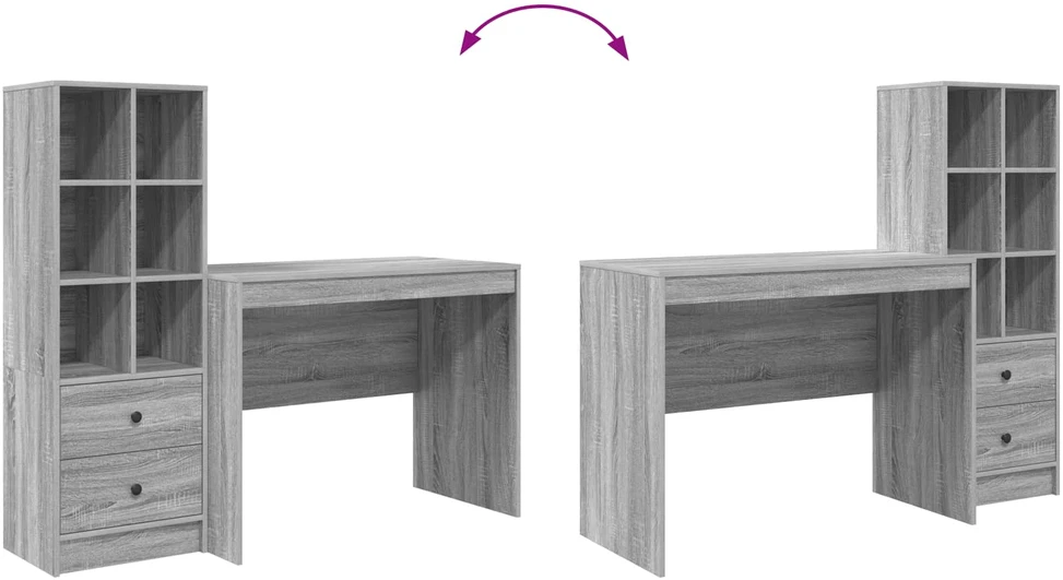 Stalas Pilkas Sonoma 145.5 x 50 x 127 cm 2 vnt.