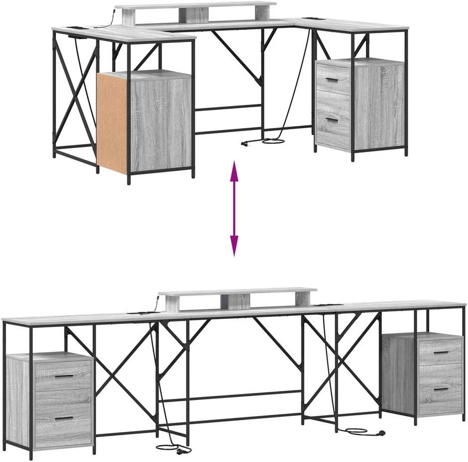 Stalas Pilkas Sonoma Apdirbta mediena 182 x 101 x 87,5 cm