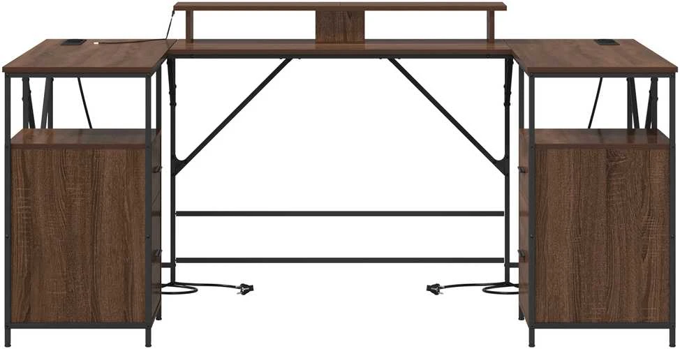 Stalas Rudas ąžuolas Apdirbta mediena 182 x 101 x 87,5 cm