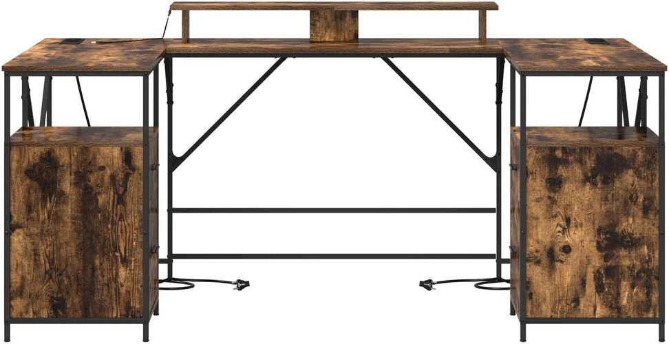 Stalas Rūkyta ąžuolas Apdirbta mediena 182 x 101 x 87,5 cm