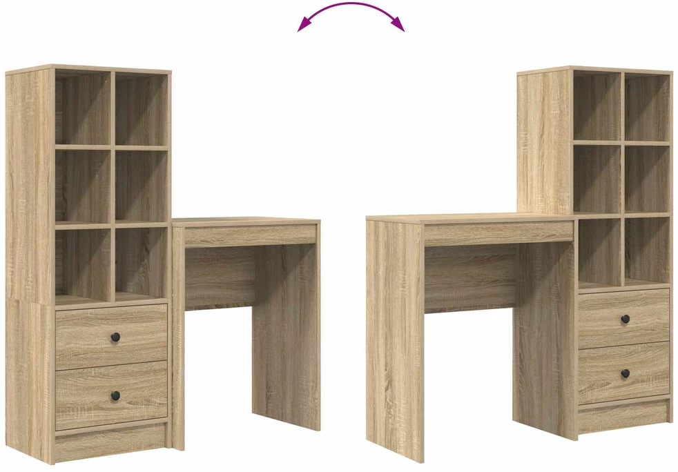 Stalas Sonoma ąžuolas 105,5 x 34 x 127 cm 2 vnt.