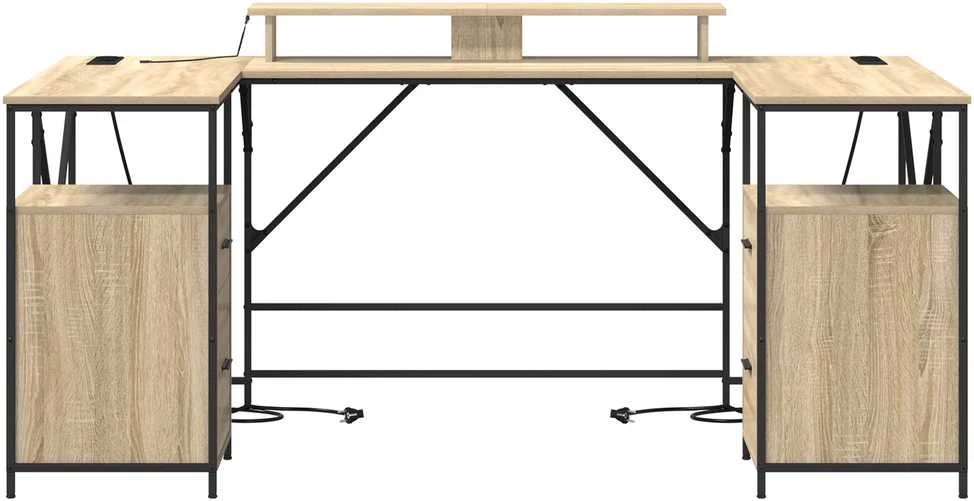 Stalas Sonoma ąžuolas Apdirbta mediena 182 x 101 x 87,5 cm