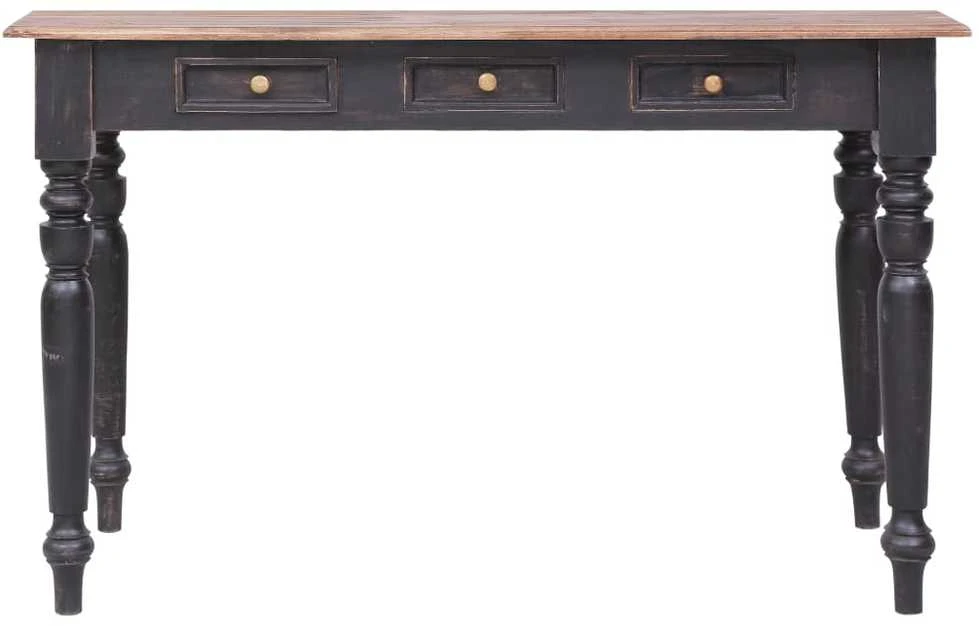 Stalas su 3 stalčiais, 117x57x75cm, raudonmedžio masyvas