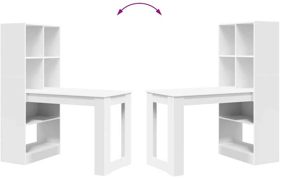 Stalas Balta Apdirbta mediena 122 x 67 x 145 cm