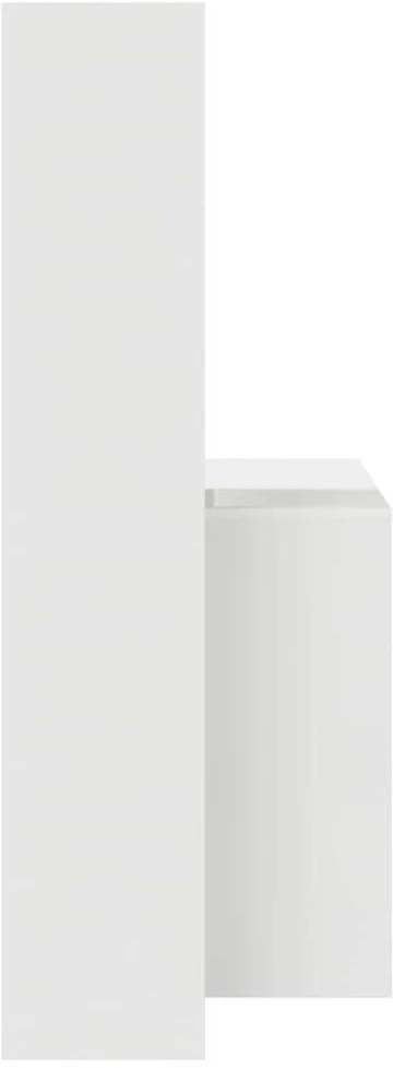 Stalas su lentyna Balta 138,5 x 55 x 143 cm Apdirbta mediena