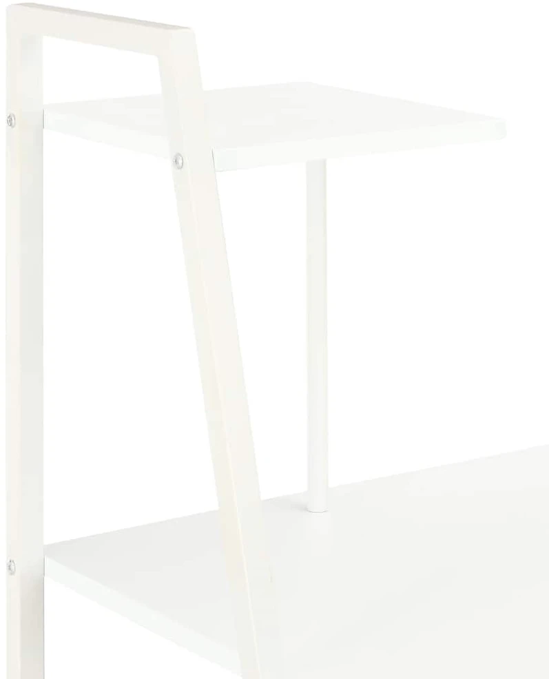 Stalas su lentyna, baltos spalvos, 102x50x117cm