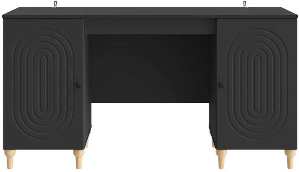 Stalas Juoda 142,5 x 50 x 75 cm Apdirbta mediena