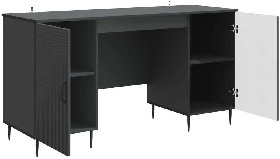 Stalas Juoda 142,5 x 50 x 75 cm Apdirbta mediena