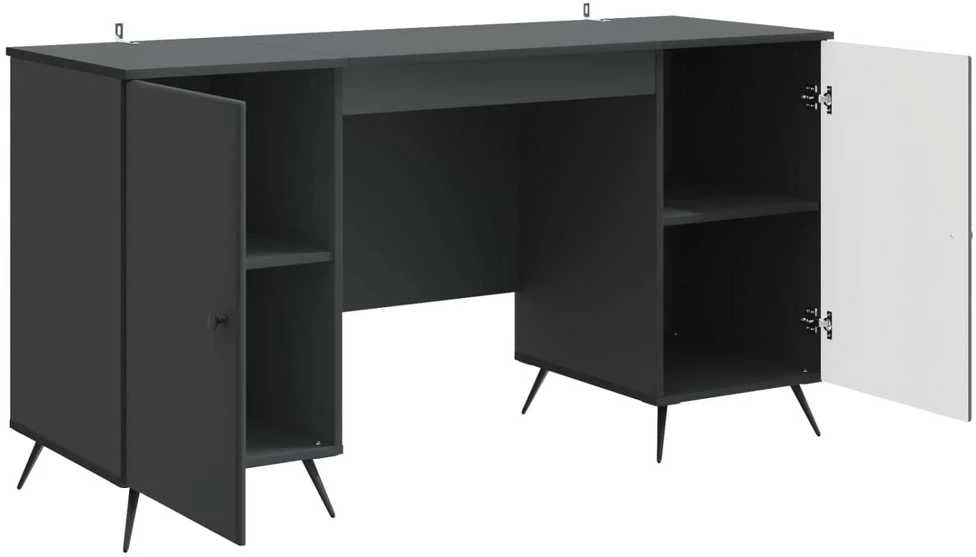 Stalas Juoda 142,5 x 50 x 75 cm Apdirbta mediena