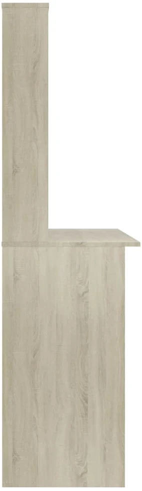 Stalas su lentynomis, sonoma ąžuolo sp., 110x45x157 cm, MDP