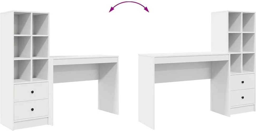 Stalas Balta 145,5 x 40 x 127 cm 2 vnt.