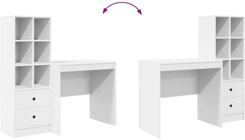 Stalas Balta 125,5 x 50 x 127 cm 2 vnt.
