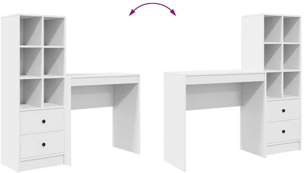Stalas Balta 125,5 x 40 x 127 cm 2 vnt.