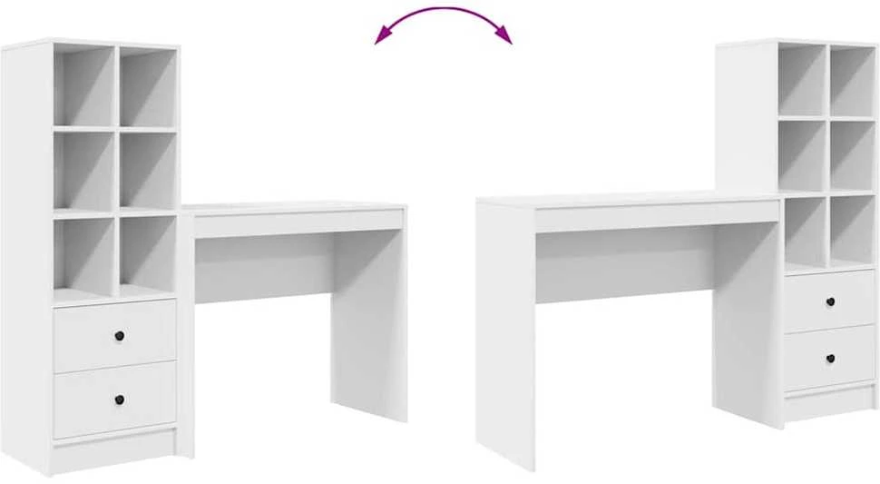Stalas Balta 135,5 x 40 x 127 cm 2 vnt.