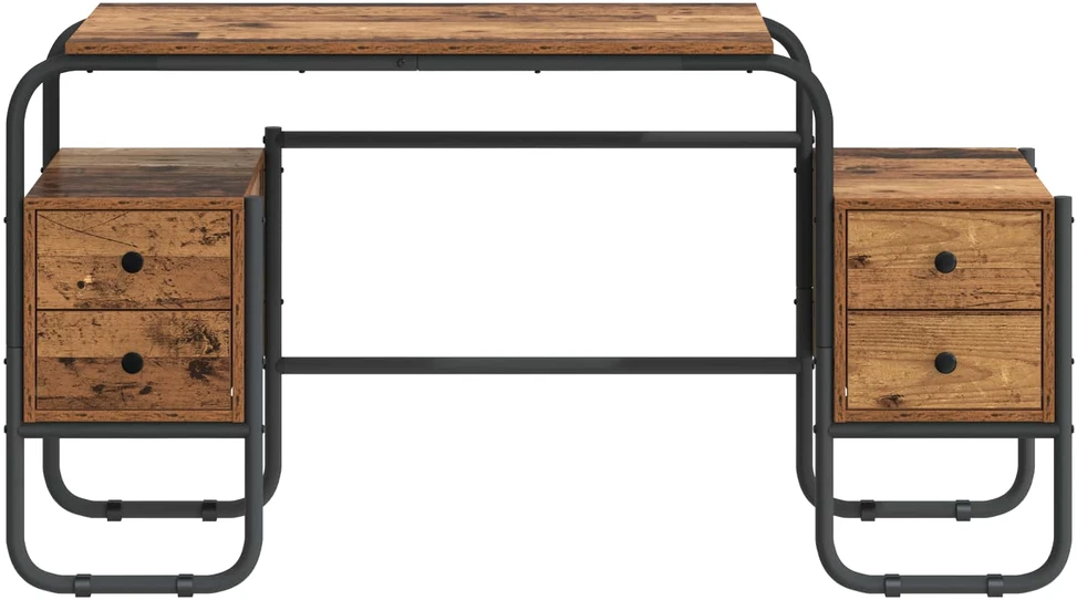 Stalas su saugojimo vieta Sendintos medienos 145 x 50 x 75 cm