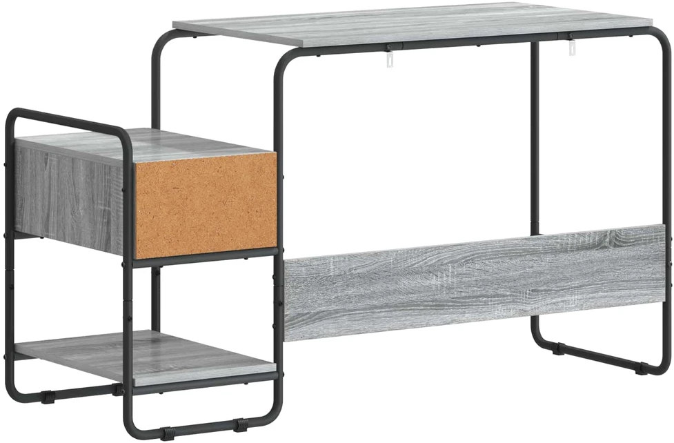 Stalas su saugojimo vieta Pilka Sonoma 131,5 x 50 x 75,5 cm