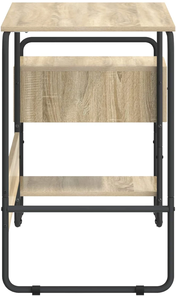 Stalas su saugojimo vieta Sonoma ąžuolas 131,5 x 50 x 75,5 cm