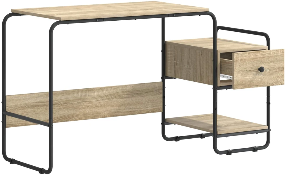Stalas su saugojimo vieta Sonoma ąžuolas 131,5 x 50 x 75,5 cm