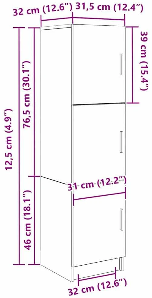 Stalas Pilkas Sonoma 133.5 x 50 x 124 cm 2 vnt.