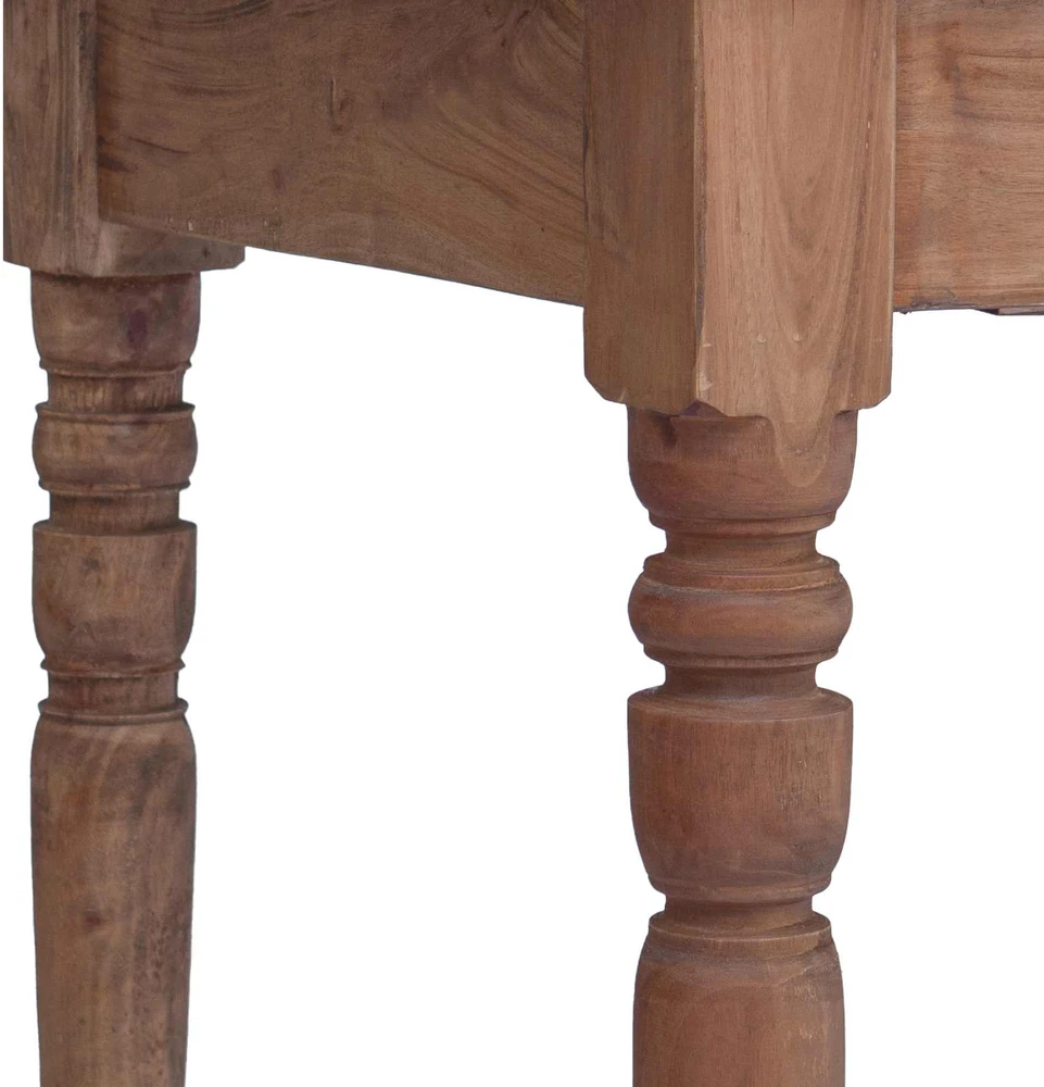 Stalas su stalčiais, 117x57x75cm, raudonmedžio medienos masyvas