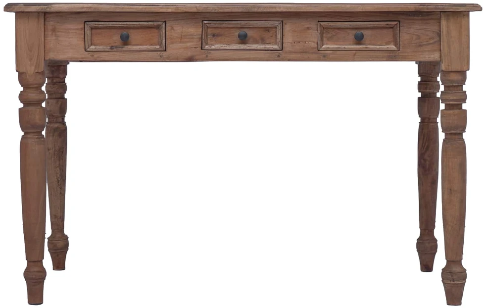Stalas su stalčiais, 117x57x75cm, raudonmedžio medienos masyvas