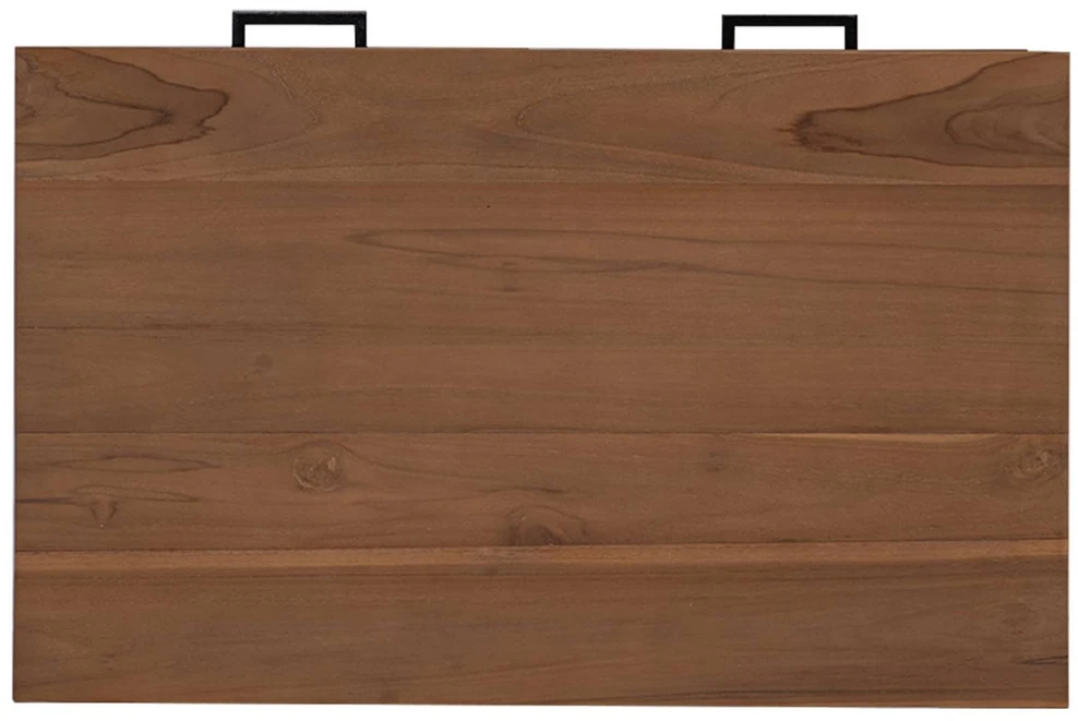 Stalas su stalčiais Natūrali Kieto teka medžio 80 x 50 x 75 cm