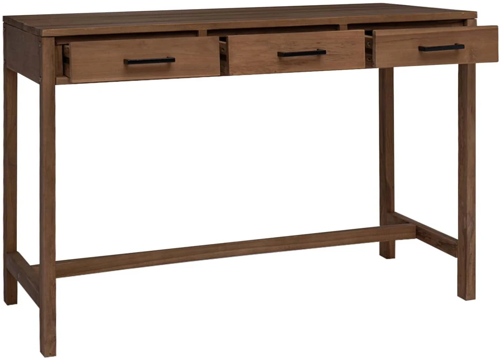 Stalas su stalčiais Natūrali Kieto teka medžio 110 x 50 x 75 cm