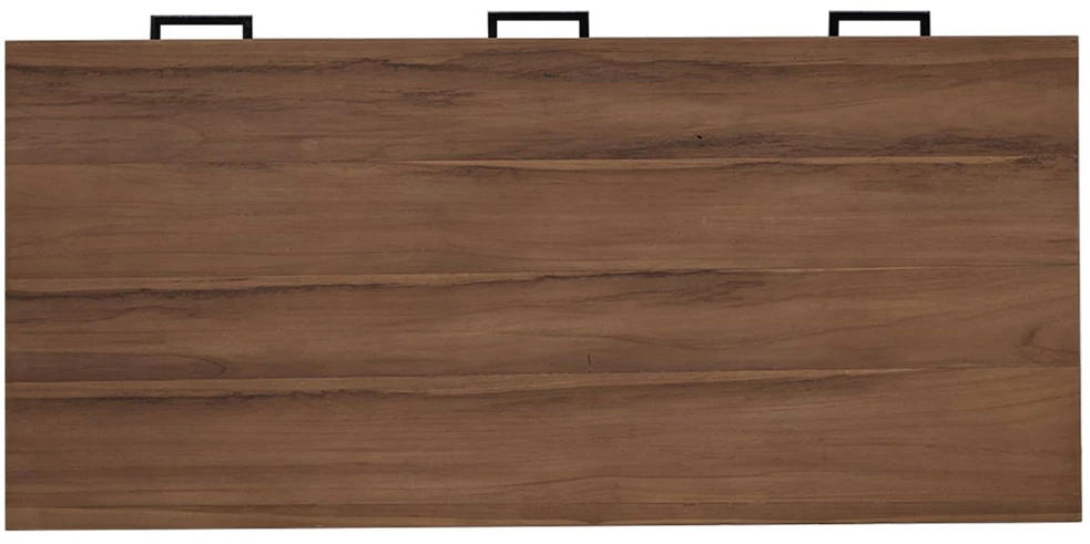 Stalas su stalčiais Natūrali Kieto teka medžio 110 x 50 x 75 cm