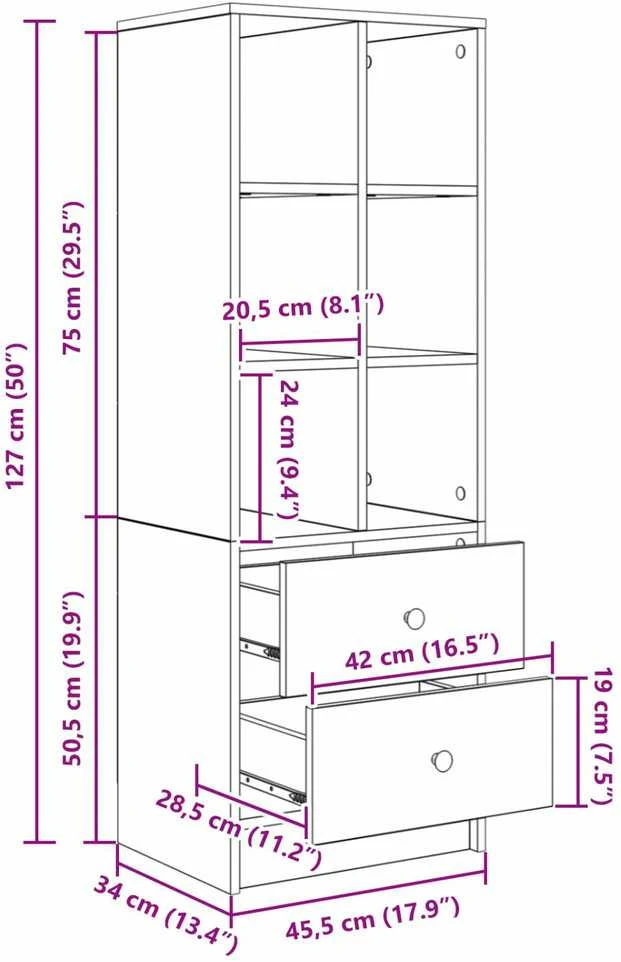 Stalas Balta 145,5 x 40 x 127 cm 2 vnt.