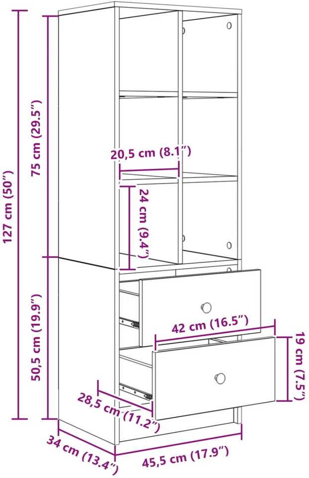 Stalas Senas medis 125,5 x 50 x 127 cm 2 vnt.