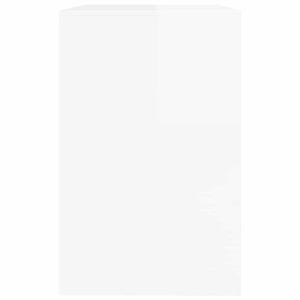 Stalas su stalčių Aukšto Blizgesio Baltas 100 x 50 x 78 cm