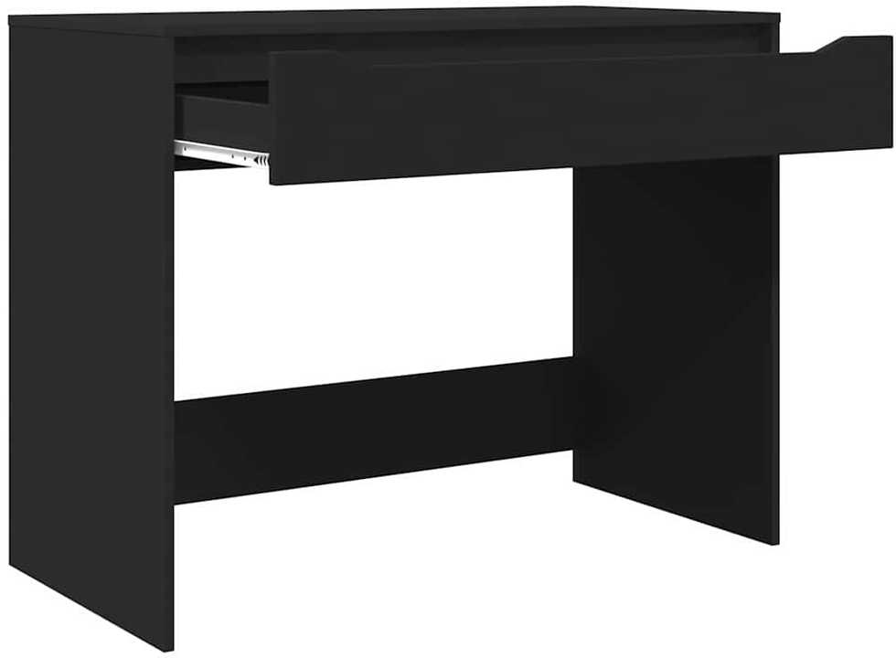 Stalas su stalčių Juodas 100 x 50 x 78 cm Dirbtinė mediena