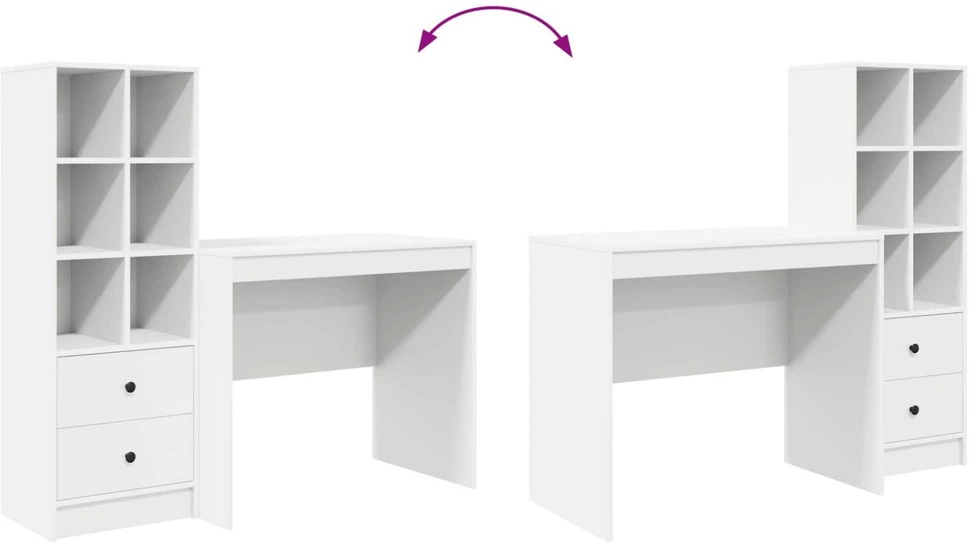 Stalas Balta 135,5 x 50 x 127 cm 2 vnt.