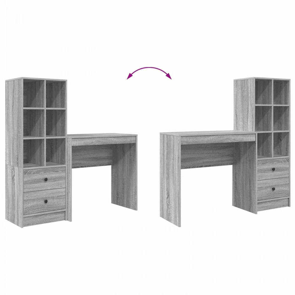 Stalas Pilkas Sonoma 125,5 x 40 x 127 cm 2 vnt.