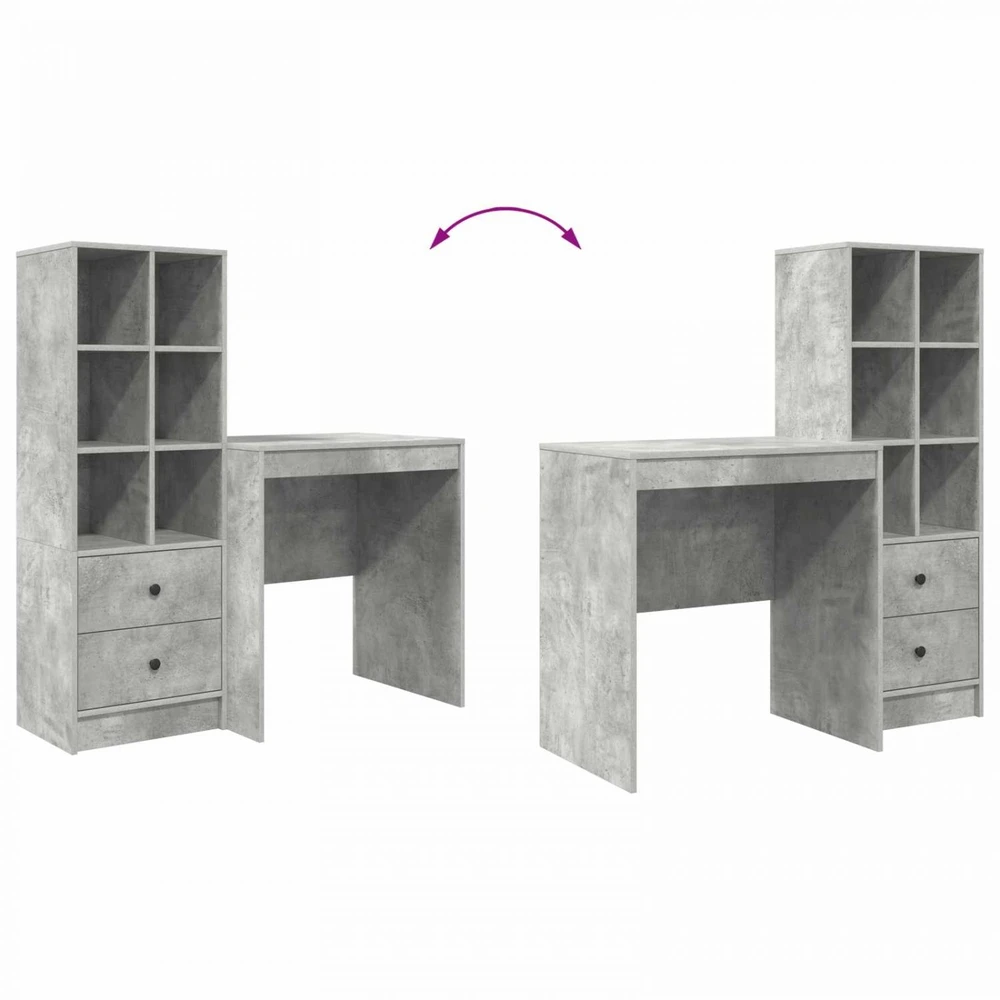 Stalas Betono pilka 115,5 x 50 x 127 cm 2 vnt.