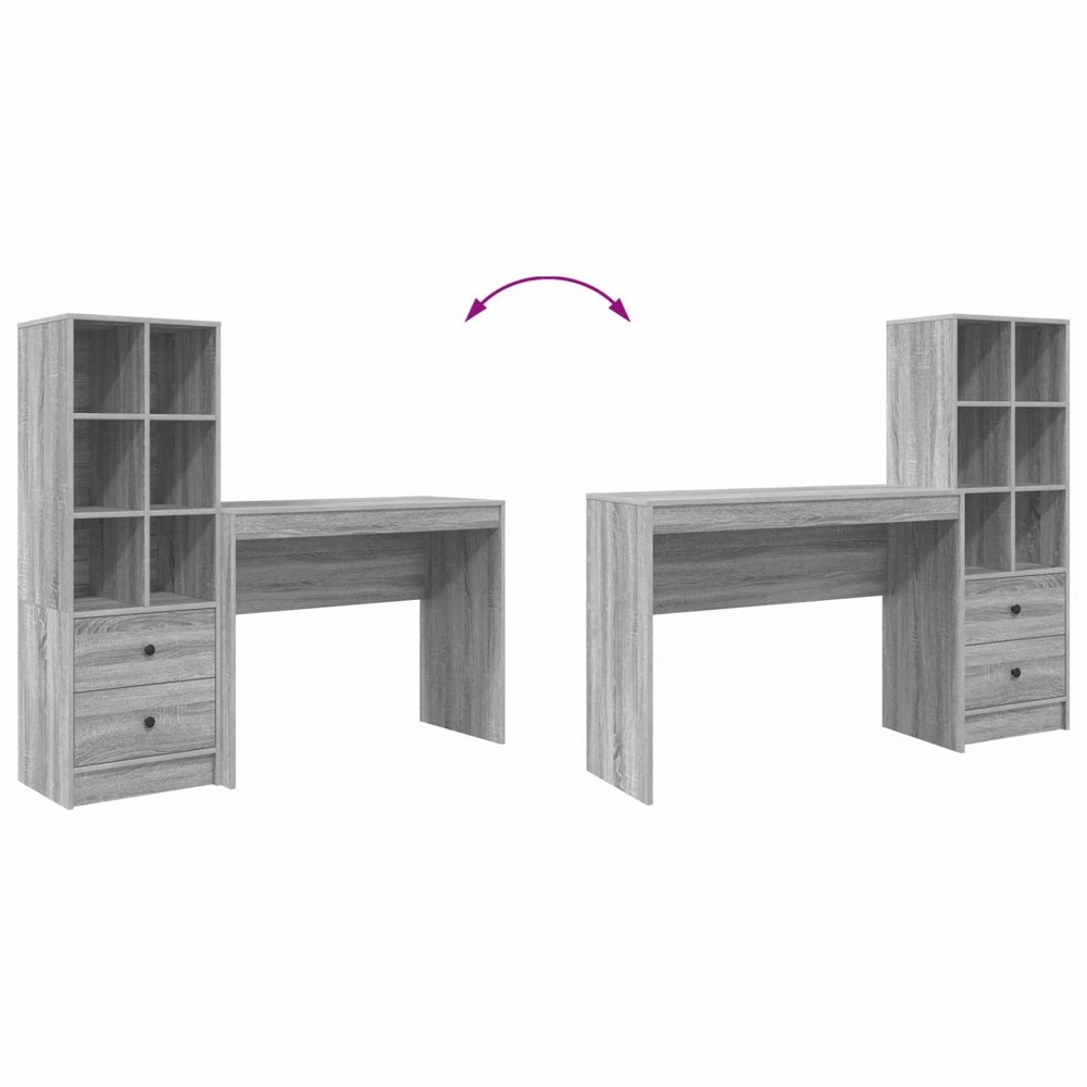 Stalas Pilkas Sonoma 145,5 x 40 x 127 cm 2 vnt.