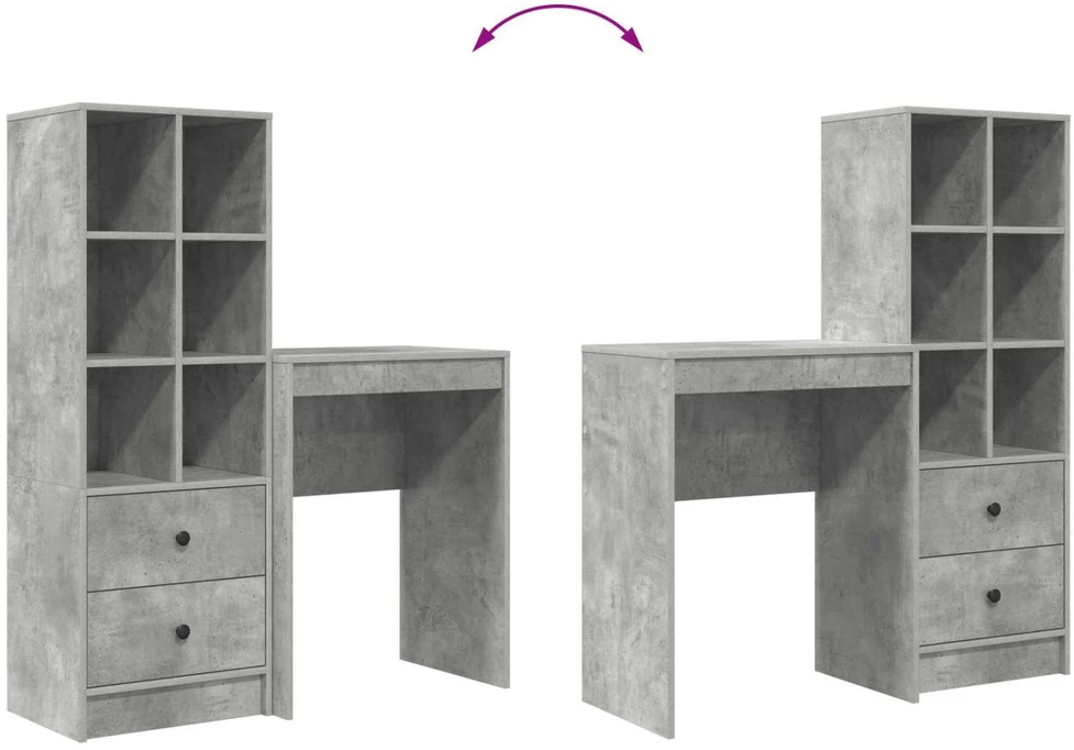 Stalas Betono pilka 105,5 x 34 x 127 cm 2 vnt.