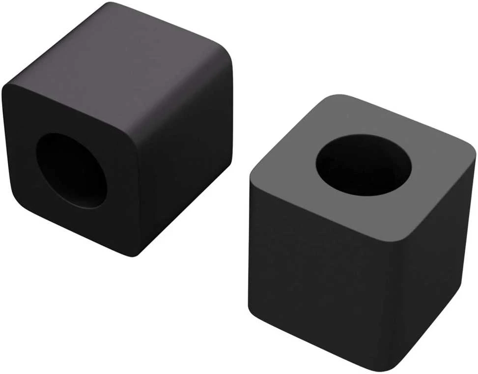 Stalčiaus laikiklis 2 vnt. Juoda 15 x 15 x 15mm PP kopolimeras