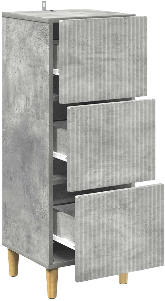 Stalčių spintelė Betono pilka 33 x 34,5 x 90 cm