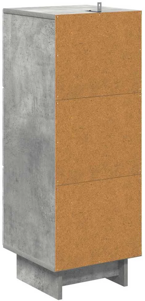 Stalčių spintelė Betono pilka 33 x 34,5 x 90 cm