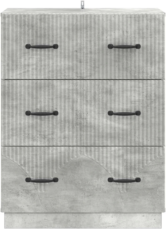 Stalčių spintelė Betono pilka 66 x 34,5 x 87 cm