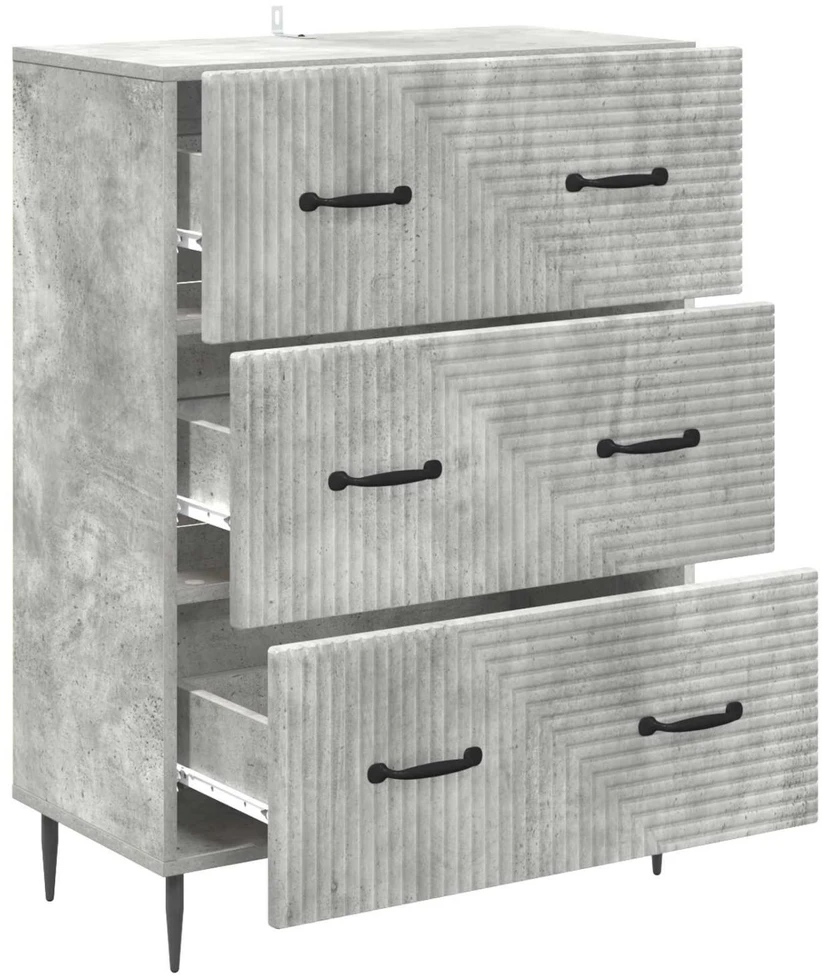 Stalčių spintelė Betono pilka 66 x 34,5 x 89,5 cm