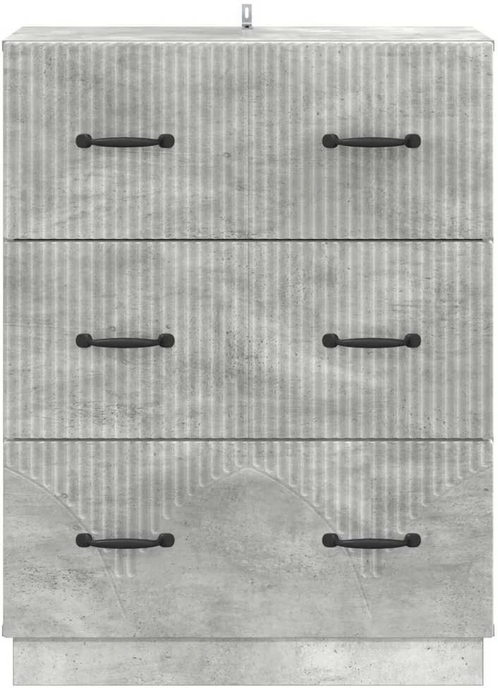 Stalčių spintelė Betono pilka 66 x 34,5 x 87 cm