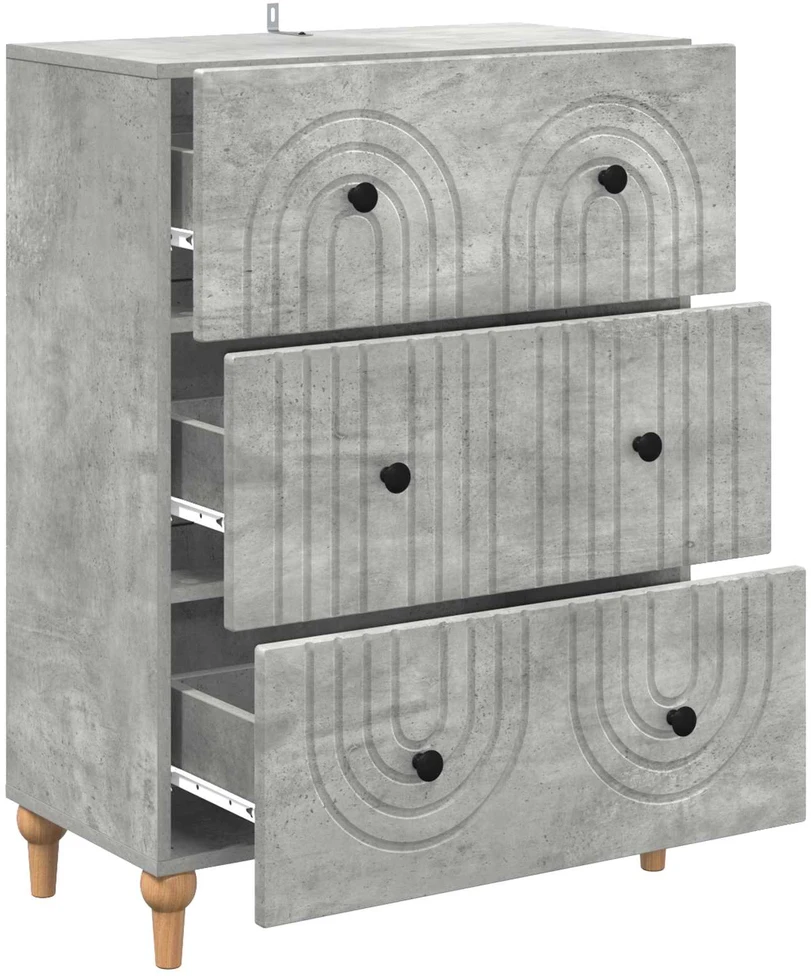 Stalčių spintelė Betono pilka 66 x 34,5 x 90 cm