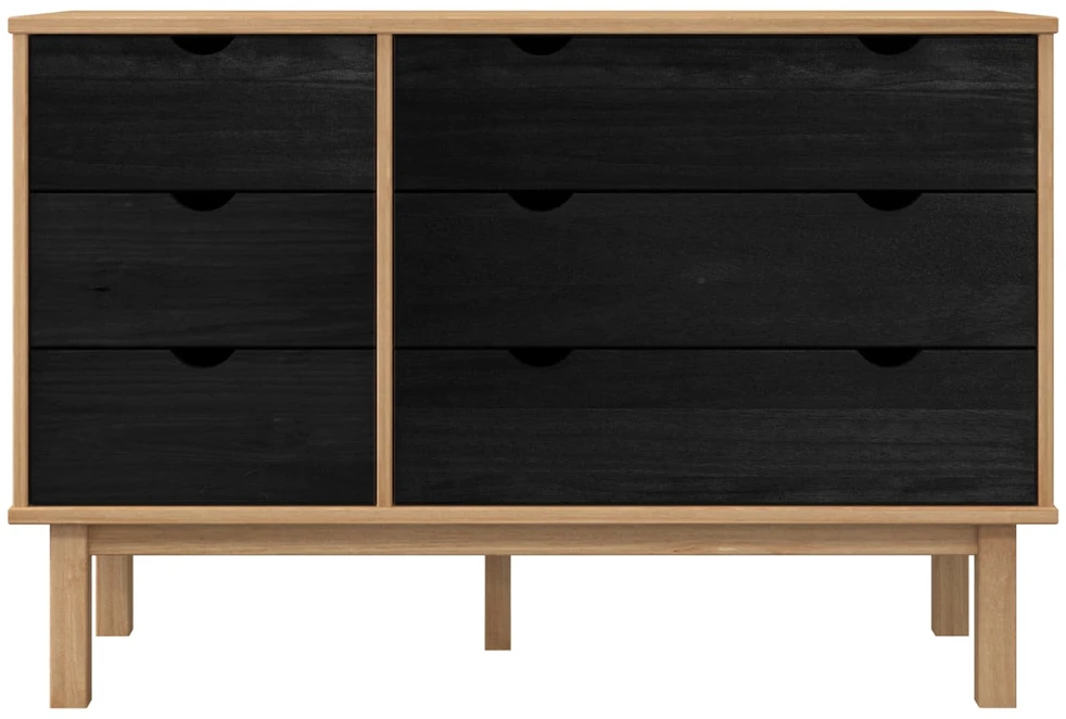 Stalčių spintelė su stalčių OTTA Juoda 111 x 43 x 73,5 cm