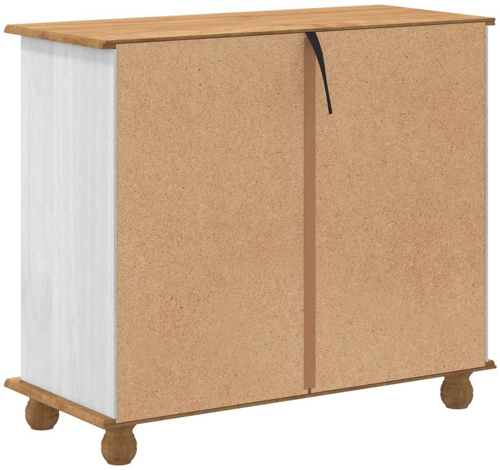 Komoda ASKIM Balta 91 x 40 x 79 cm Kietos pušies mediena