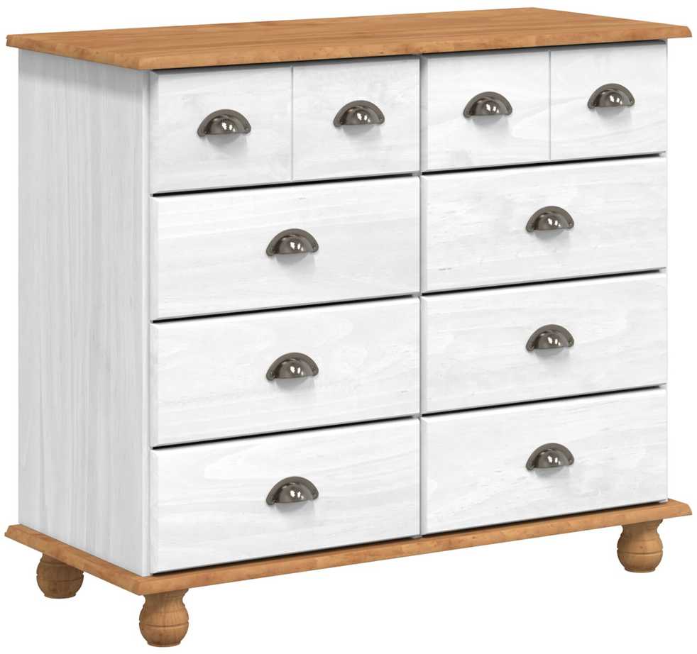 Komoda ASKIM Balta 91 x 40 x 79 cm Kietos pušies mediena